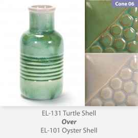 Turtle Shell EL131 over Oyster Shell EL101 Glaze Combination Turtle Shell EL131 over Oyster Shell EL101 Glaze Combination
